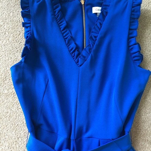 calvin klein royal blue jumpsuit